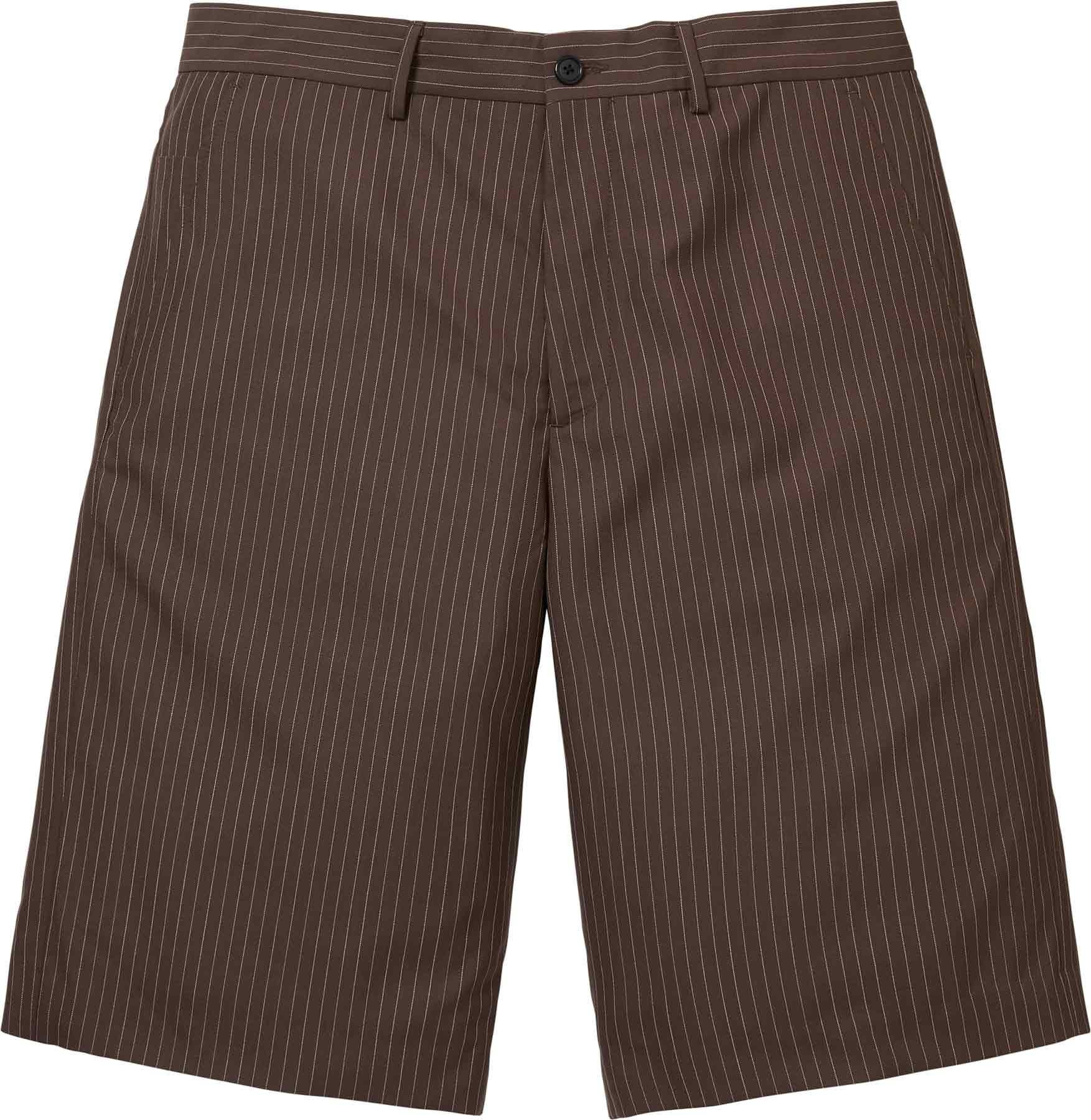 Pinstripe Wool Trouser Short view 10